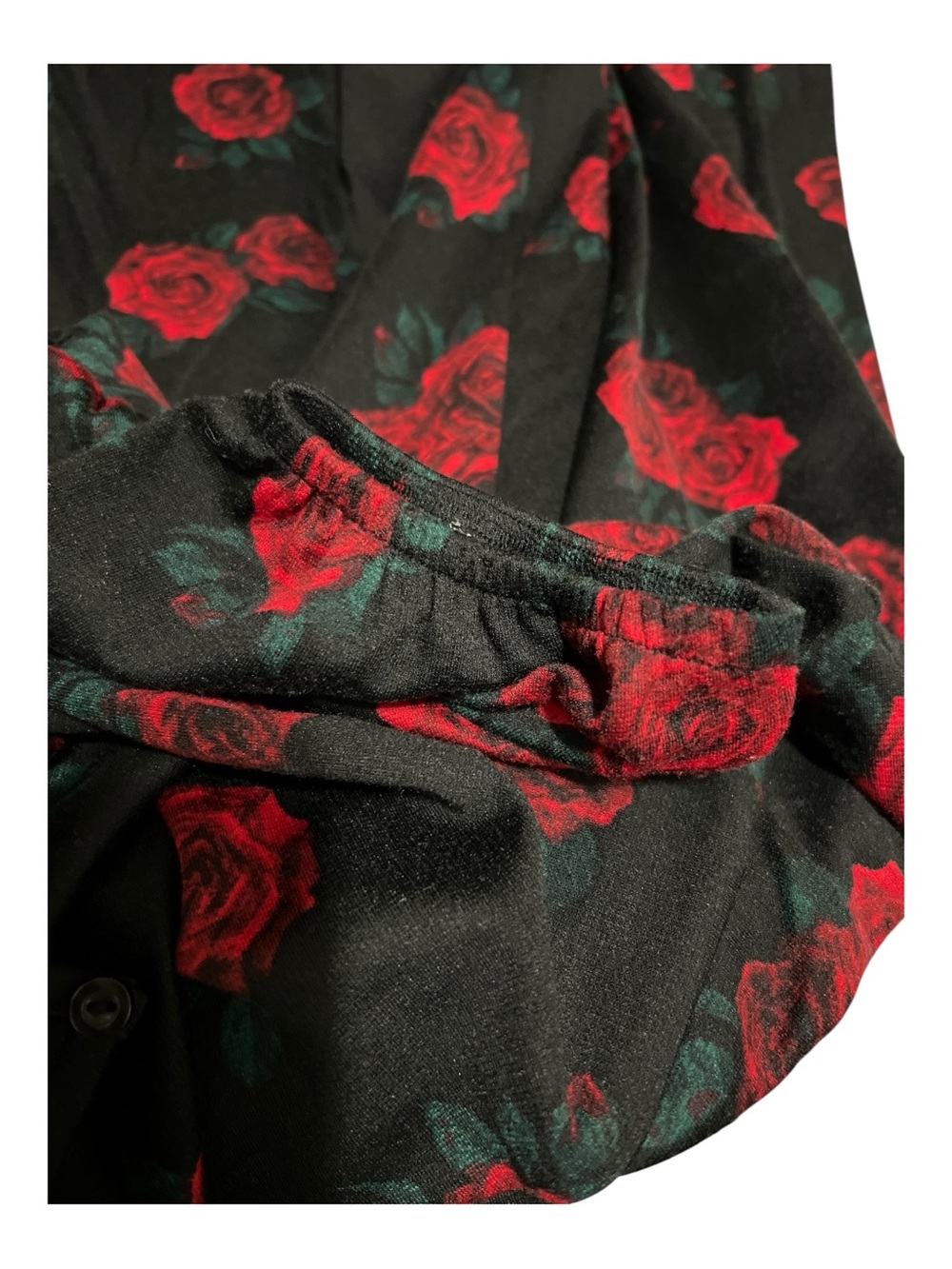 Self Esteem Girls Black Dress with Red Rose Print - Picture 3 of 6